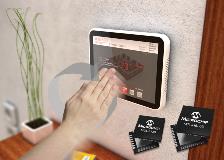 Microchip touch gesture display